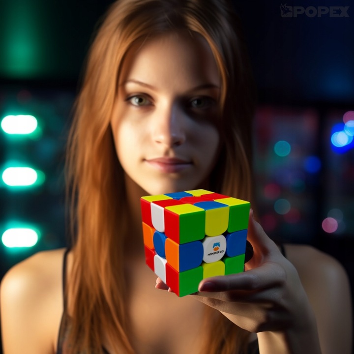 PROFESJONALNA KOSTKA 3x3 MAGNETYCZNA GAN MONSTER GO + PODSTAWKA + ALGORYTMY