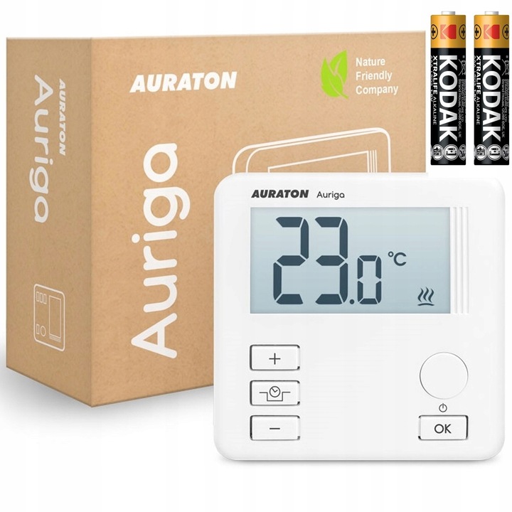 PRZEWODOWY STEROWNIK PIECA REGULATOR TEMPERATURY TERMOSTAT POKOJOWY AURATON