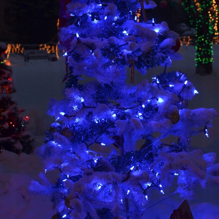 MOCNE NIEBIESKIE LAMPKI CHOINKOWE 500 LED ŚWIATEŁKA ZEWNĘTRZNE WEWNĘTRZNE