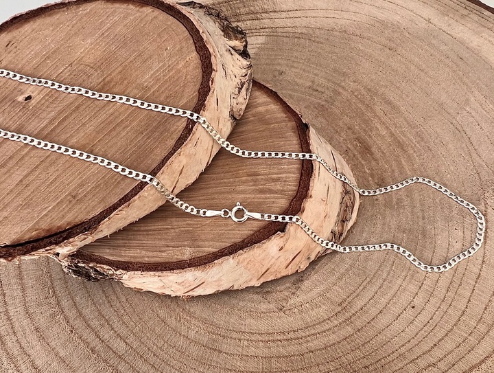 SREBRNY MĘSKI ŁAŃCUSZEK PANCERKA 025/55cm SREBRO 925