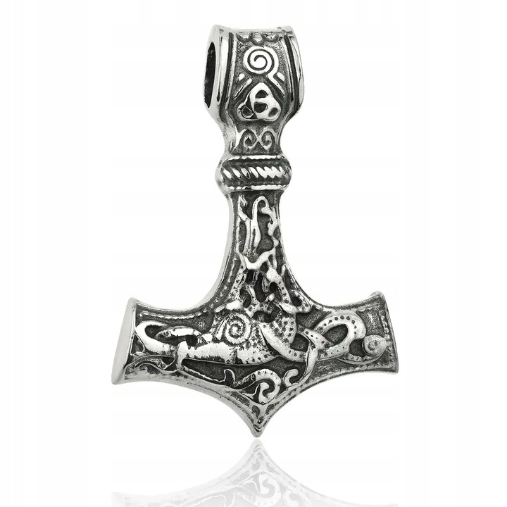 Młot Thora Wisior srebrny oksydowany zawieszka młot thora duża 27g ciężka
