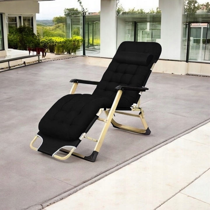 LEŻAK OGRODOWY FOTEL PODUSZKA PLAŻOWY TURYSTYCZNY ROZKŁADANY WYGODNY MOCNY