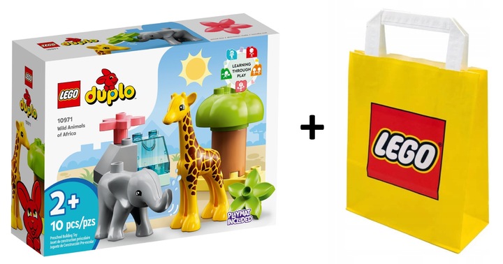 LEGO 10971 Duplo Dzikie zwierzęta Afryki + GRATIS Torba Prezentowa LEGO