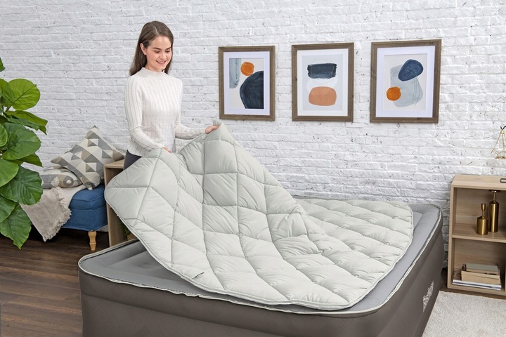 Dmuchany materac Fortech z wbudowaną pompką el. ŁOŻKO BESTWAY 203x152x51cm