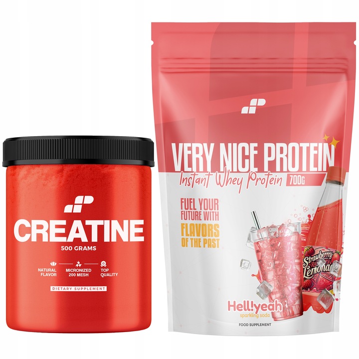 KREATYNA CREATINE MONOHYDRAT 500g + BIAŁKO WHEY WPC KONCENTRAT 700g