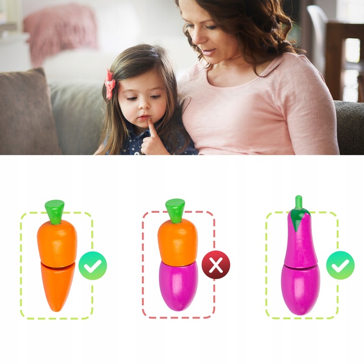 DREWNIANE OWOCE I WARZYWA DO KROJENIA NA RZEPY NÓŻ DESKA KINDERPLAY