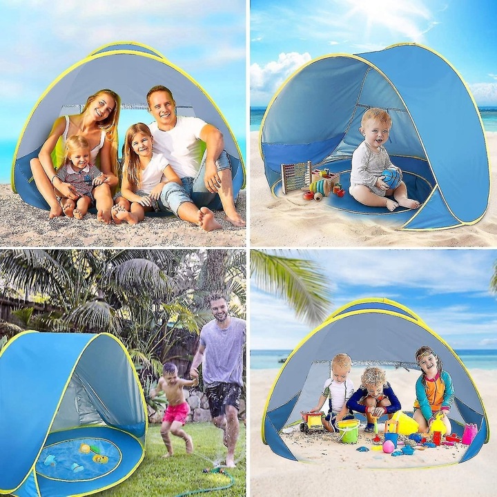 Namiot Plażowy Basen Parawan z Brodzikiem 120cm - Idealny dla dzieci