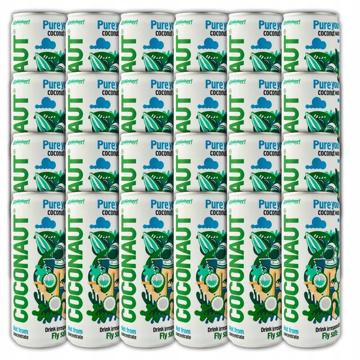 Coconaut Woda Kokosowa 24x 320ml Naturalna Naturalny Izotonik Słomki Gratis