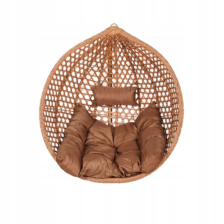 KOSZ WISZĄCY KOKON HUŚTAWKA BRĄZOWY TROPIKAL