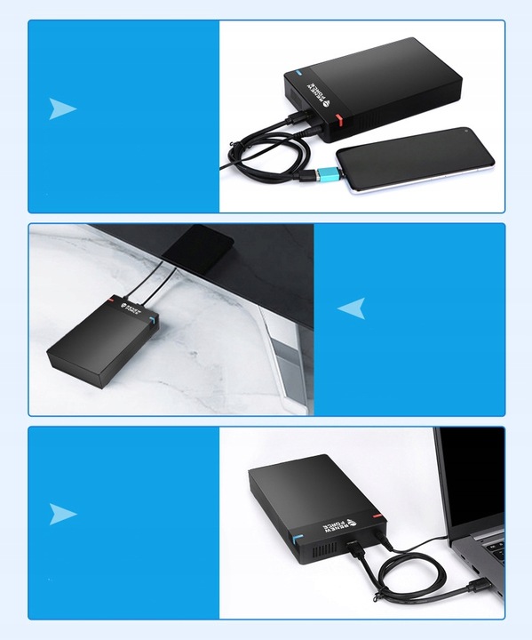 Obudowa Dysku 3.5' Kieszeń SATA I II III HDD USB 3.0 Super Speed do 5Gb/s