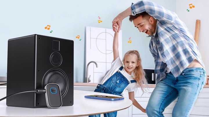BEZPRZEWODOWY ODBIORNIK BLUETOOTH 5.0 ADAPTER TRANSMITER AUX MINI-JACK 3.5