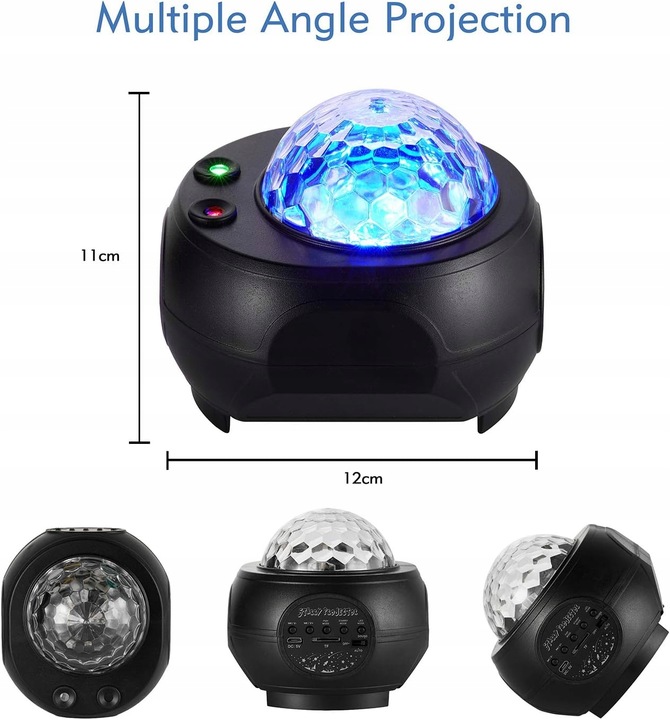 PROJEKTOR GWIAZD RZUTNIK NIEBA LAMPKA NOCNA LED GŁOŚNIK BLUETOOTH + PILOT