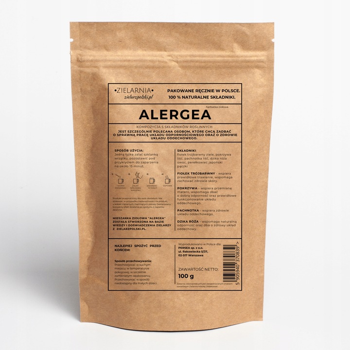 ALERGIA HERBATKA na alergię KATAR SIENNY pachnotka kwercetyna naturalna100%