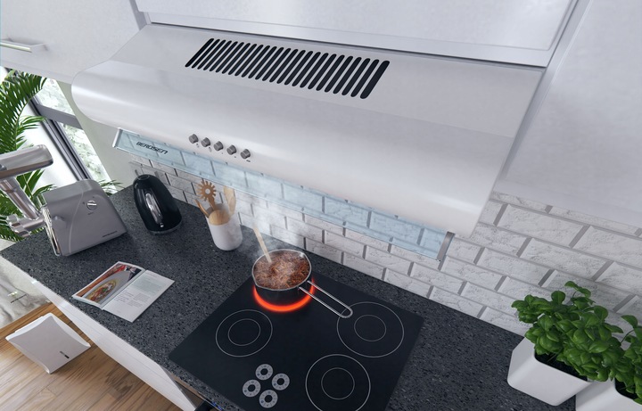 OKAP PODSZAFKOWY KUCHENNY 60cm BERDSEN BIAŁY 10A