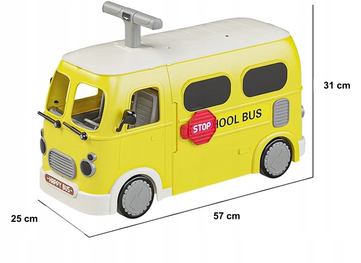AUTOBUS SZKOLNY JEŹDZIK 2W1 DOMEK SZKOŁA DLA LALEK AKCESORIA