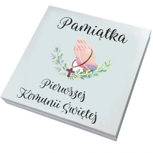 Pudełko ala koperta Pamiątka I Komunii na pieniądze prezent chrzestnej