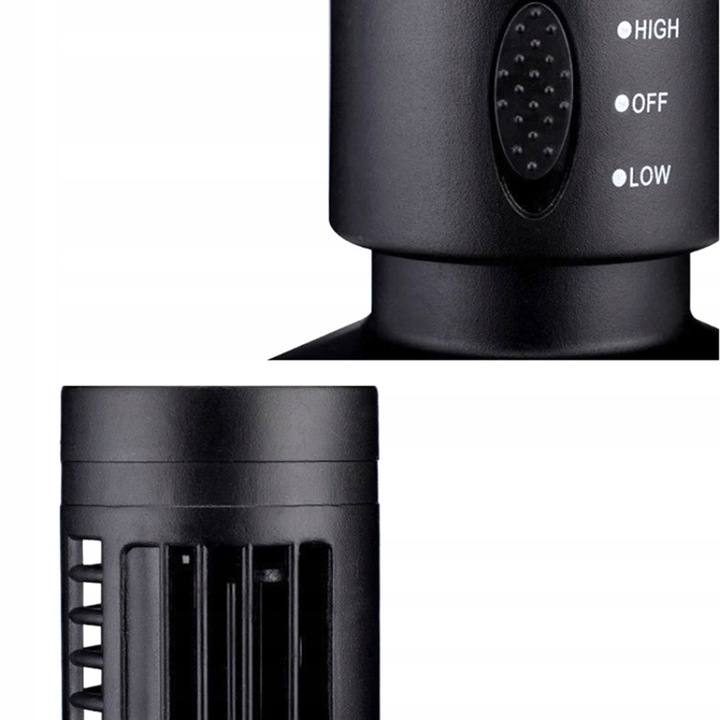 WENTYLATOR KOLUMNOWY STOJĄCY BIURKOWY OSCYLACJA KLIMA USB 3W CZARNY AG389E
