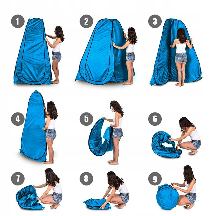 TOALETA TURYSTYCZNA PRYSZNIC WC NAMIOT ZESTAW XXL PRZENOŚNA KEMPING BIWAK