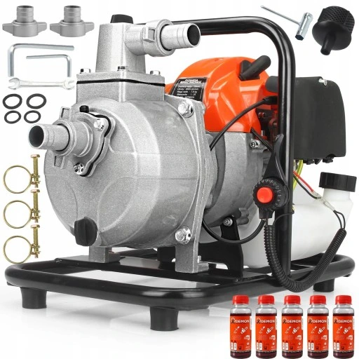 WYDAJNA POMPA SPALINOWA WODY MOTOPOMPA 1' CAL + OLEJE ŁATWE ZASYSANIE