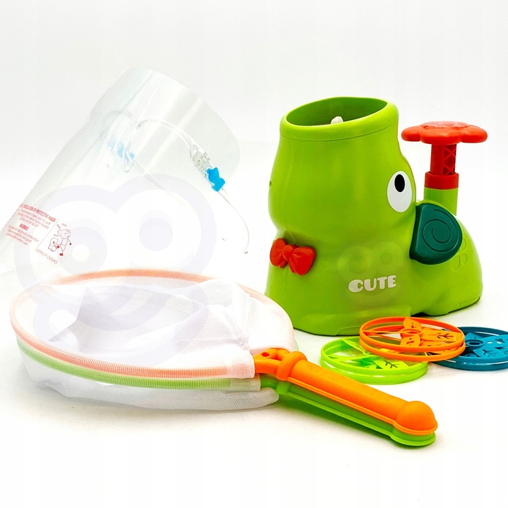 GRA ZRĘCZNOŚCIOWA ZŁAP FRISBEE WYRZUTNIA DYSKÓW WOOPIE