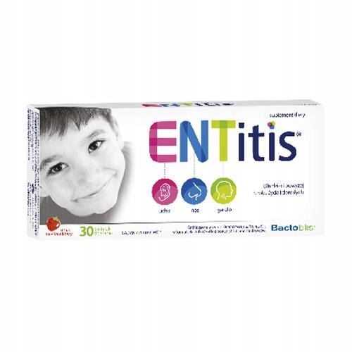 ENTitis do ssania truskawkowy x 30pastyl.