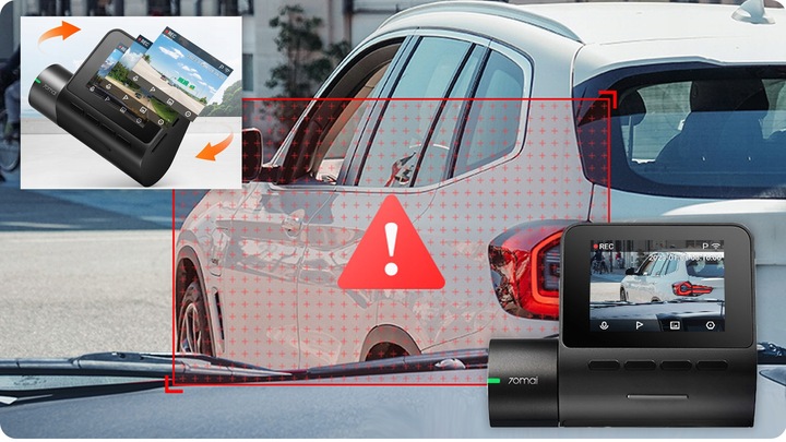 Kamera samochodowa 70mai Wideorejestrator A200 + tylna RC11+ parking+ 128GB