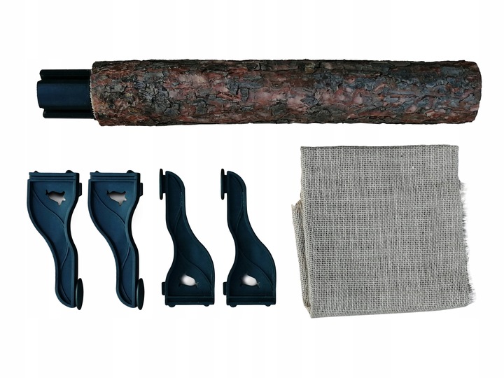 60cm Pień do choinki na pniu juta stojak naturalny choinkowy 4 nogi + juta