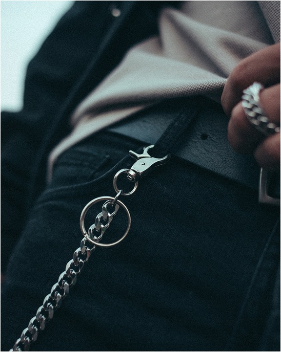 Łańcuszek do spodni męski ze stali chirurgicznej karabińczyk BLINGART