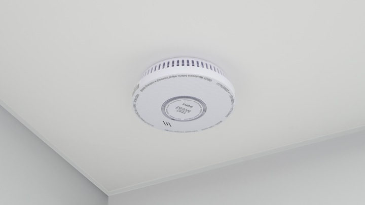 2w1 Czujnik CZADU tlenku węgla i dymu 10lat żywotności wbudowana bateria