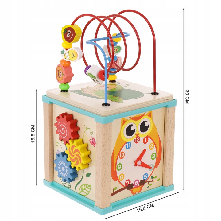 KOSTKA EDUKACYJNA MONTESSORI DREWNIANA PRZEPLATANKA LABIRYNT