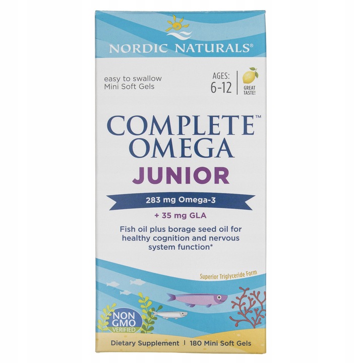 Nordic Naturals Complete Omega Junior 180 kapsułek