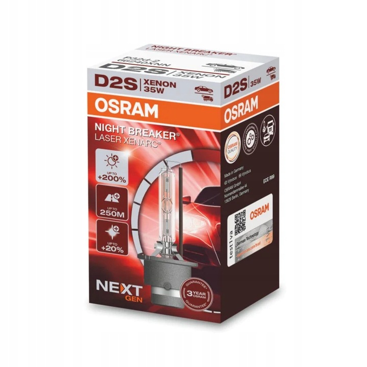 D2S OSRAM NIGHT BREAKER LASER XENARC +220% 2SZT