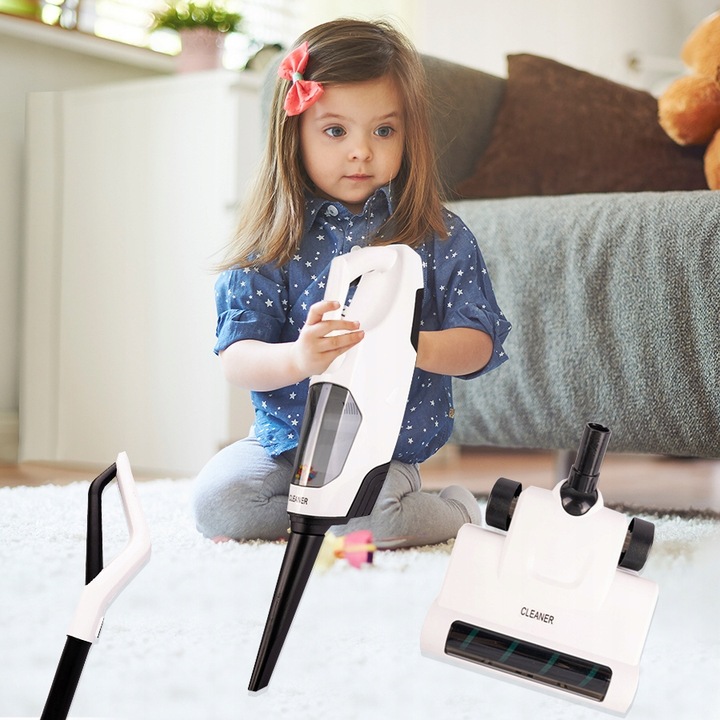 ODKURZACZ PIONOWY DLA DZIECI BEZPRZEWODOWY Z FUNKCJĄ SSANIA Z DŹWIĘKIEM 2w1