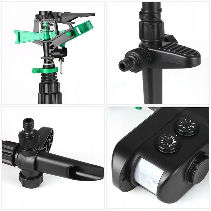 WODNY ODSTRASZACZ ZWIERZĄT KOTY PSY PTAKI KUNY Podczerwień OBRÓT 360° SOLAR