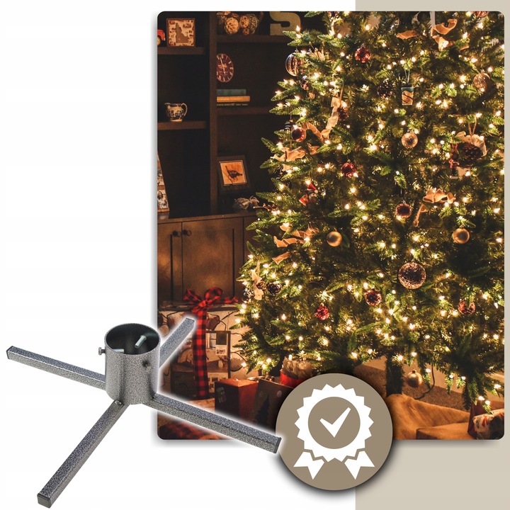 Stojak Choinkowy pod na Choinkę Drzewko Podstawka Metalowy Stabilny Trwały