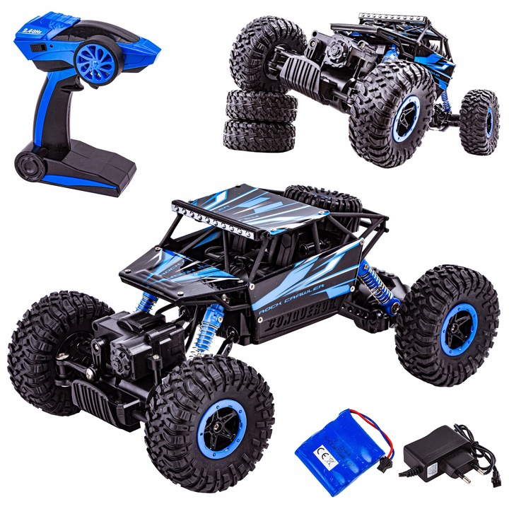 Samochód Rock Crawler BAGGY Auto na PILOT ZDALNIE STEROWANE 1:18 4WD 2.4GHz
