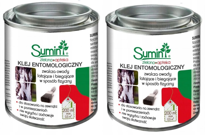 KLEJ ENTOMOLOGICZNY ZWALCZA OWADY SZKODNIKI SUMIN 200 ml x 2