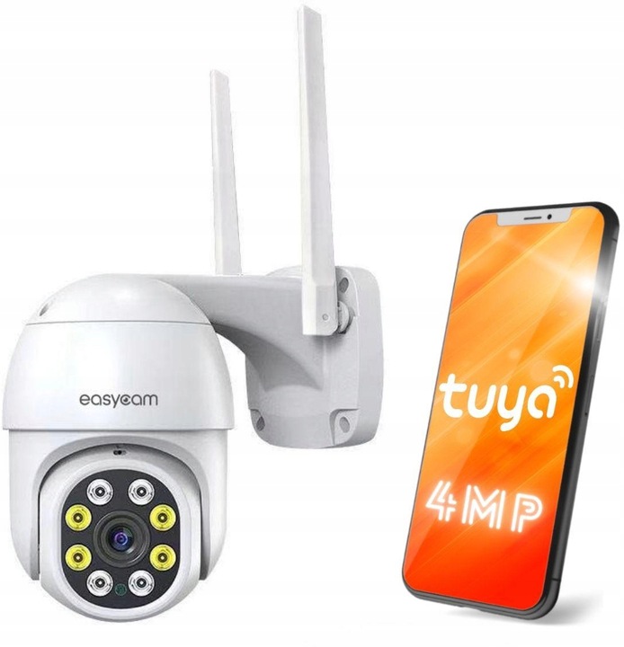 Kamera Zewnętrzna Obrotowa WiFi 4MPx WiFi Tuya 4x zoom