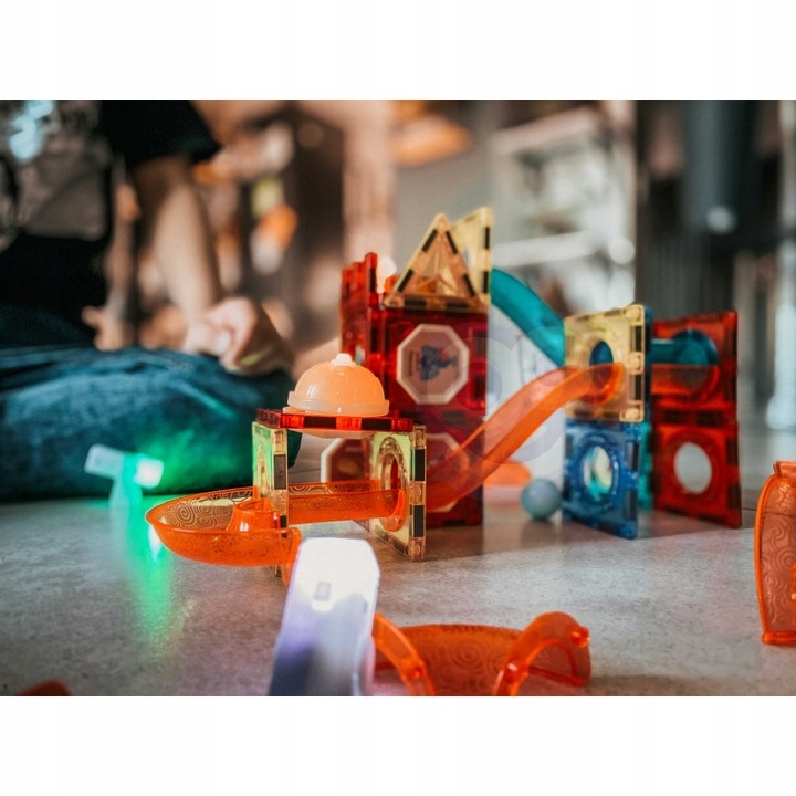 Klocki Magnetyczne Tor Kulkowy 75 el. WOOPIE