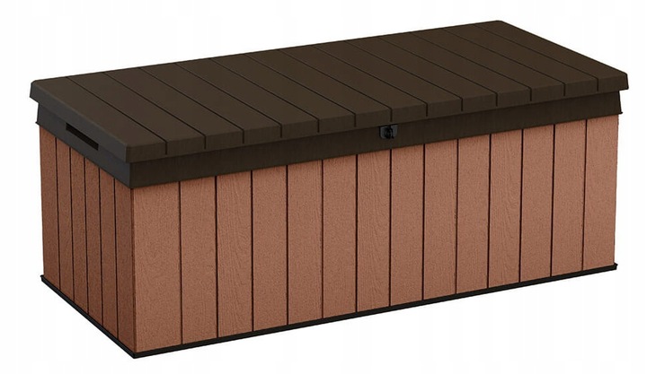 Skrzynia balkonowa ogrodowa DARWIN BOX pojemna 380L Brąz na balkon