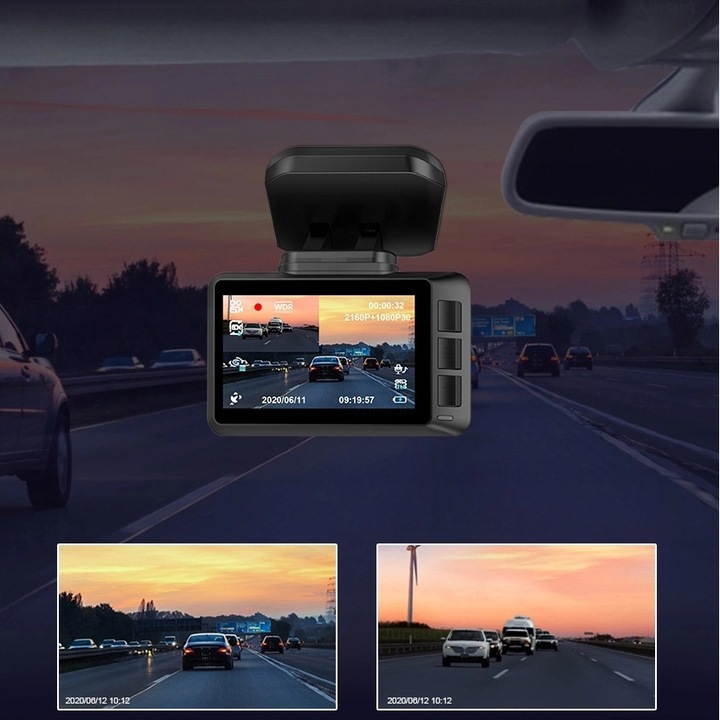 T8DUAL Wideorejestrator 4K SONY IMX335 Wifi GPS 64