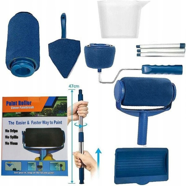 WAŁEK DO MALOWANIA NIEKAPIĄCY ZESTAW MALARSKI 4w1 WAŁEK NIEKAPEK