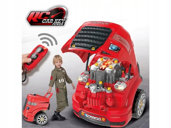 ZESTAW WARSZTAT MECHANIKA SAMOCHÓD SILNIK DO ROZKRĘCANIA AUTO Pilot Dźwięk