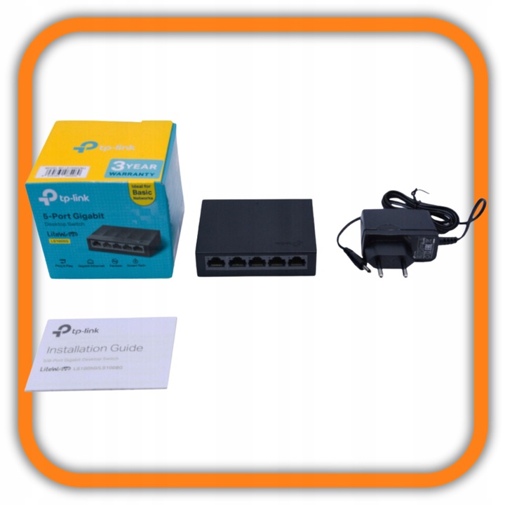ENERGOOSZCZĘDNY SWITCH Tp-Link LS1005G 5x1GBit 1GB SWITCH SIECIOWY KOMPAKT