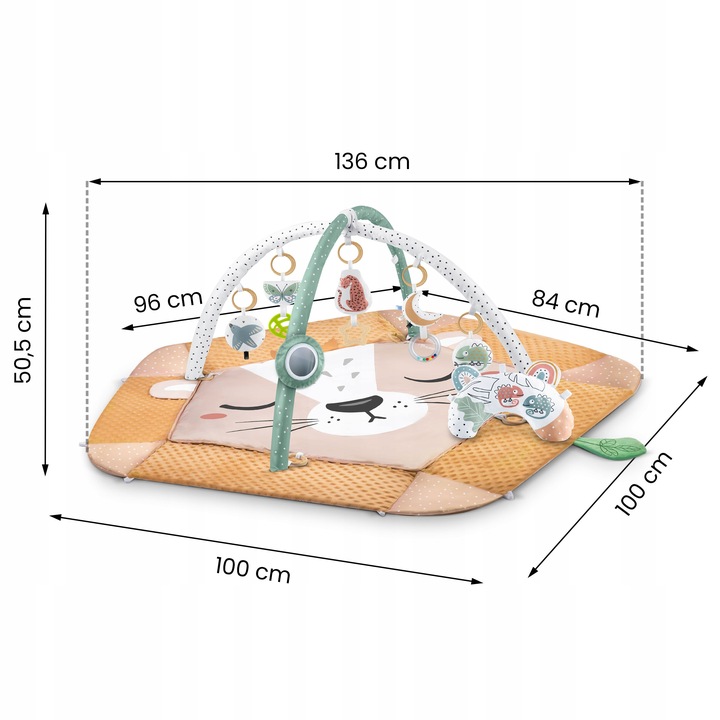 MATA EDUKACYJNA INTERAKTYWNA DWUSTRONNA SKŁADANA XXL 5w1 NUKIDO DYWAN