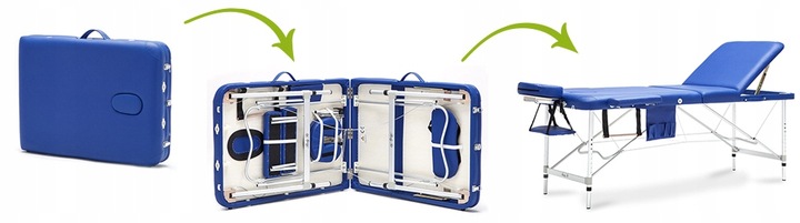 STÓŁ ŁÓŻKO DO MASAŻU 3-SEGMENT ALU LEKKIE BODYFIT