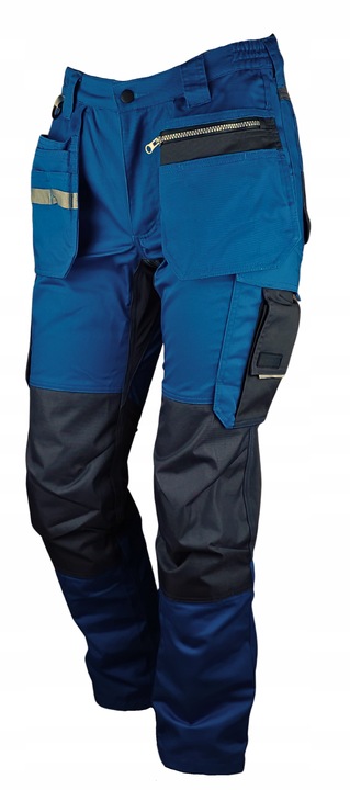 Spodnie ROBOCZE męskie BHP MOCNE ochronne ELASTYCZNE MONTERSKIE ODBLASKOWE