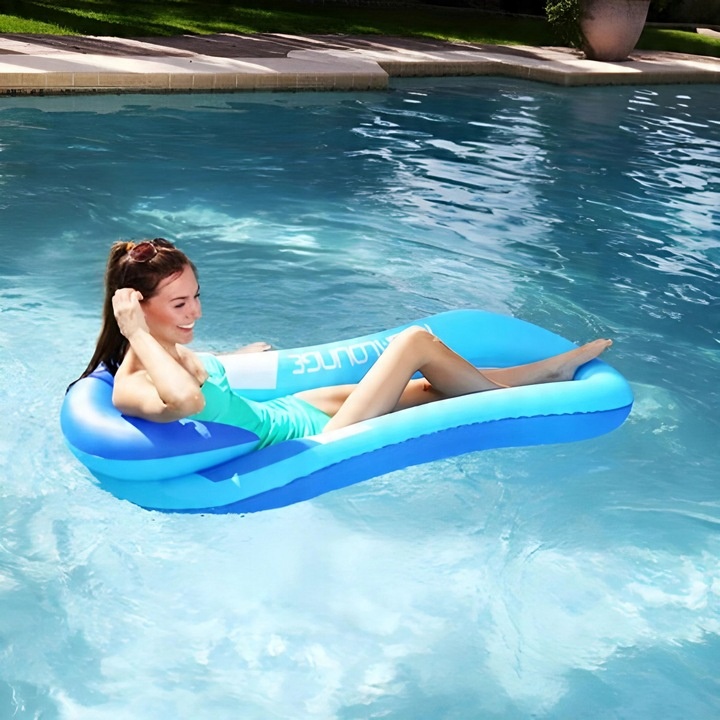 MATERAC do pływania dmuchany z siatką HAMAK LEŻAK WODNY na basen plażę wodę