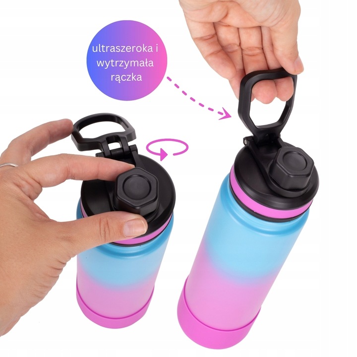 KUBEK TERMICZNY stalowy duży TERMOS do kawy herbaty szczelny KAMILLE 720ml