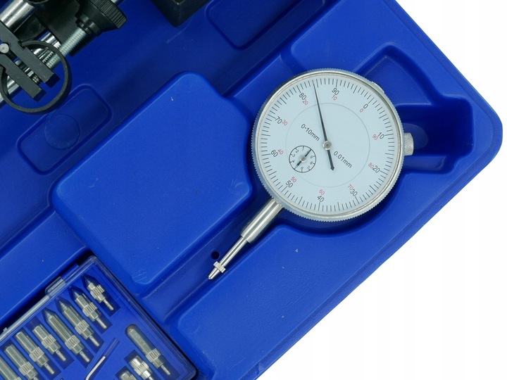 CZUJNIK ZEGAROWY + STATYW DO SPRAWDZANIA BICIA TARCZ Z KOŃCÓWKAMI W WALIZCE